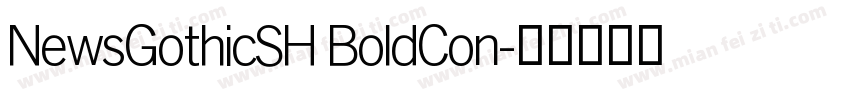 NewsGothicSH BoldCon字体转换